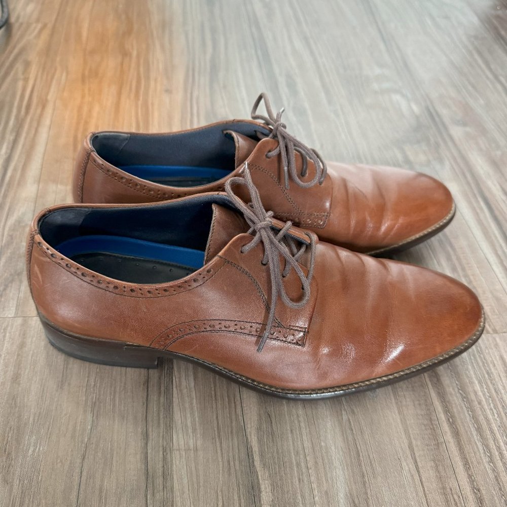 JOHNSTON & MURPHY | BROWN LEATHER OXFORDS